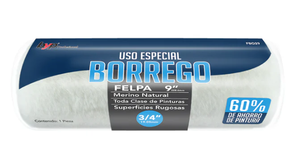 FELPA 9'' BORREGO 3/4''