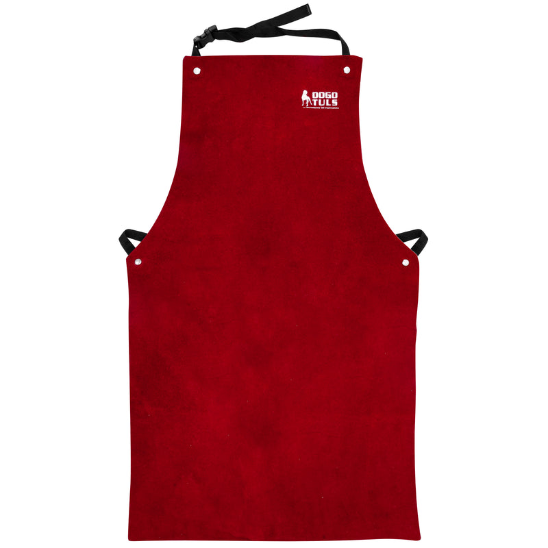 MANDIL CUERO CON BROCHE CUELLO Y CINTURA