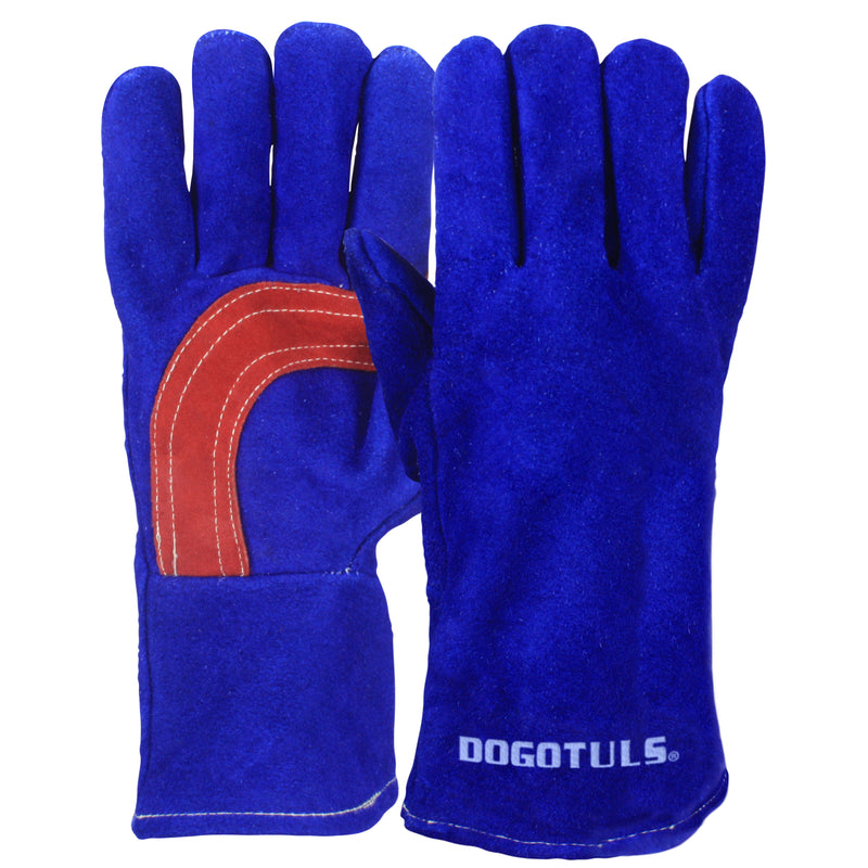 GUANTE SOLDADOR REFUERZO AZUL