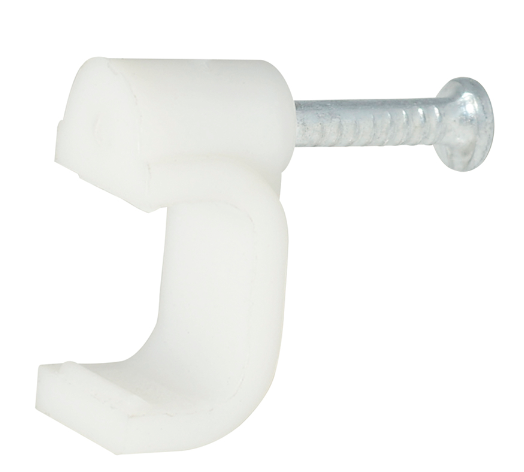 Grapa cable dup 8mm bco 20pz