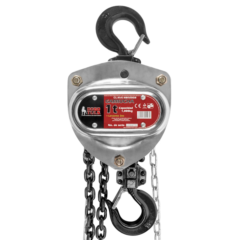 GARRUCHA CROMADA 1 TON X 3 M 4:1