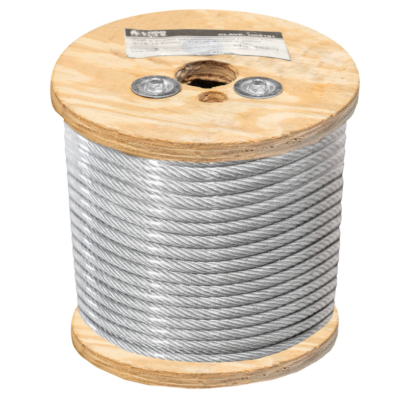CABLE GALV C/F PVC 3/16-1/4" 7X19 100mt (Se vende por metro)