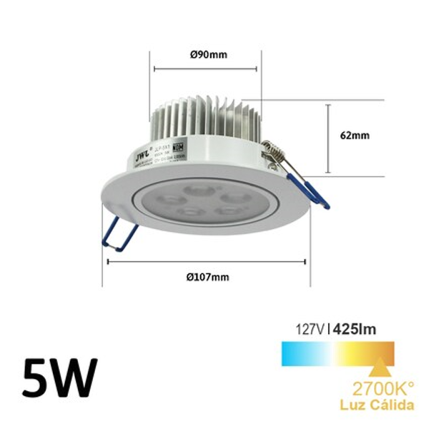 FOCO LED SPOT EMPOTRAR JLP-5X1 CB 110-240V 5X1W 2700K C