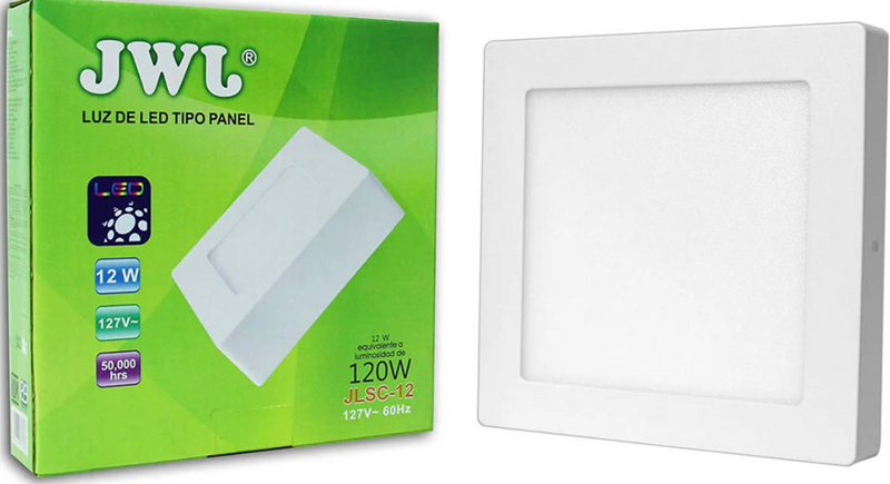 LED SOBREPONER CUAEDRADO 12W LUZ BLANCA