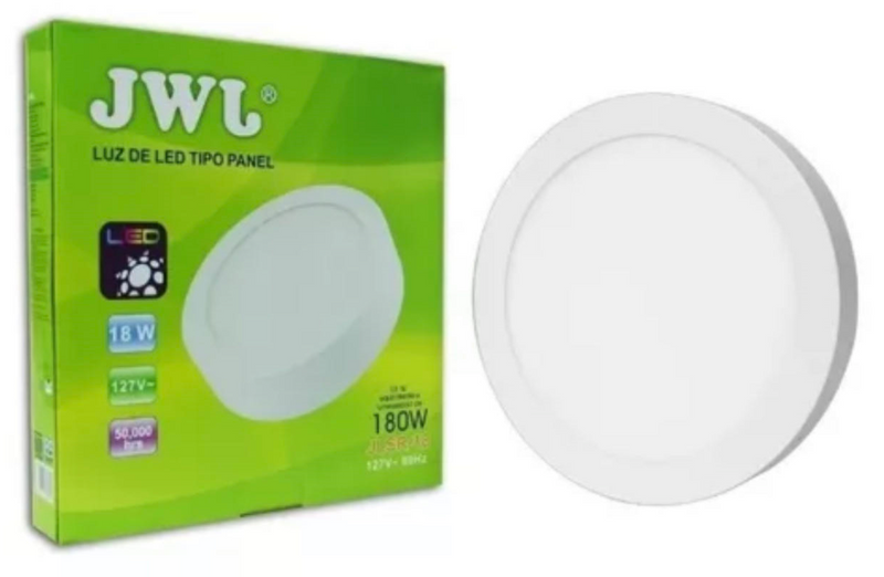 LED SOBREPONER REDONDO 18W LUZ BLANCA