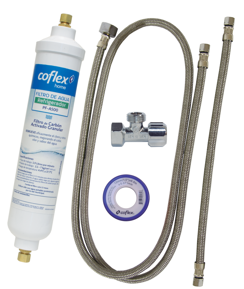 PAQ COFLEX P/INSTALACIoN DE REFRIGERADOR 1/4X1/4Y1/2X1/4 FIP