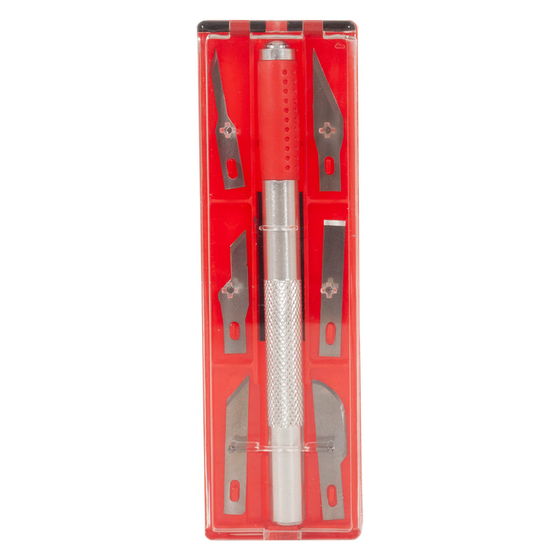 EXACTO METALICO GRIP 6 NAVAJAS Y ESTUCHE