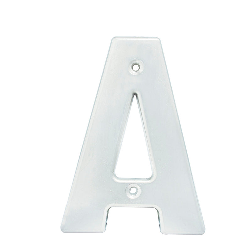 Letra A bold 4" cromo satin