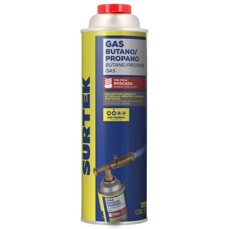 Lata gas butano propano valv 275g