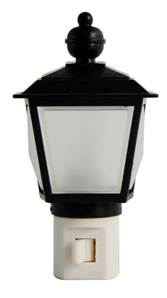 Lampara de noche figura farol negro 4W