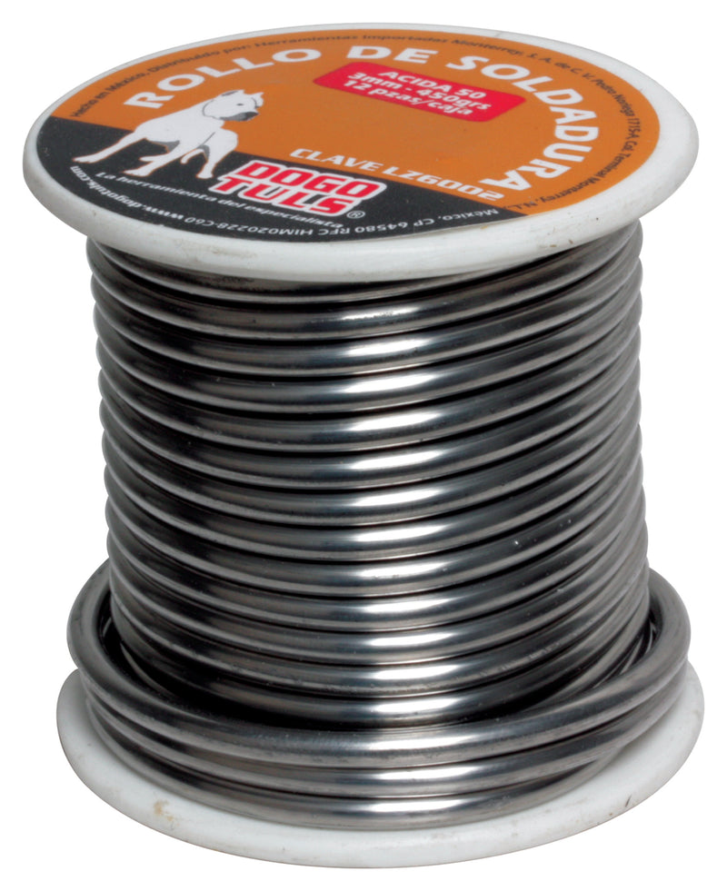 SOLDADURA ACIDA 50/50 ROLLO 3MM 450GR