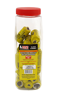 SOLDADURA BOTE 22 ROLLOS 1MT MACIZA 50 (Se vende por pieza)