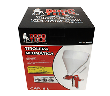 TIROLERA NEUMATICA CON TOLVA PLASTICA