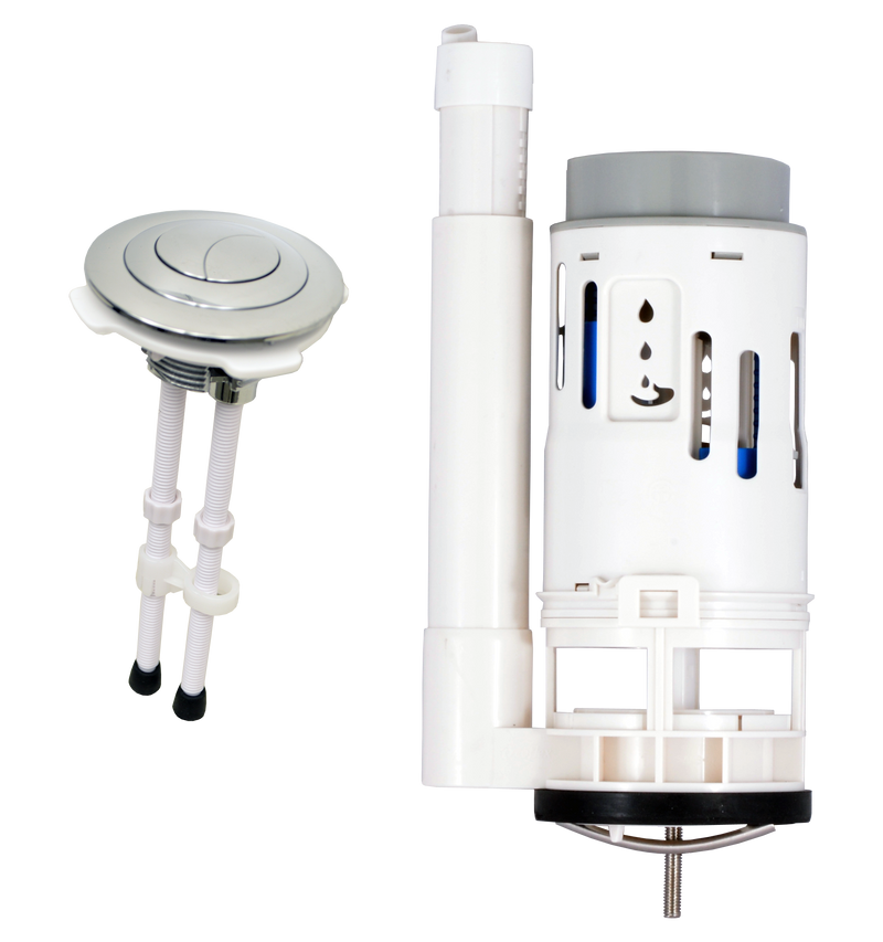 VALVULA DUAL PARA SANITARIOS DE UNA PIEZA