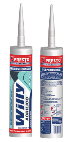 WILLY SELLADOR ACRILICO SILICONIZADO BLANCO CARTUCHO 280 ML