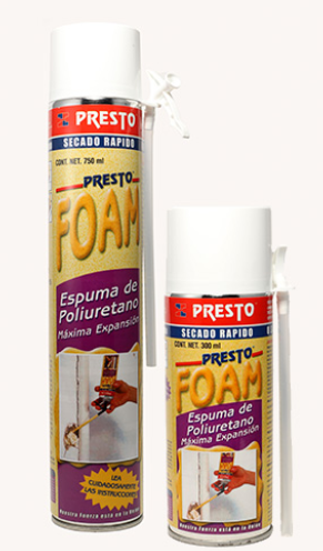 ESPUMA DE POLIURETANO PRESTO FOAM 300ML