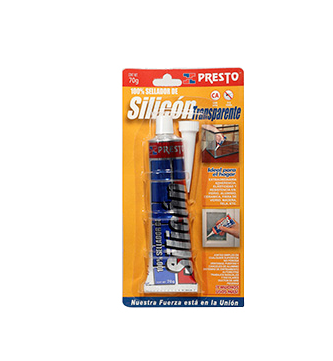 SILICON TRANSPARENTE ANTIHONGOS TUBO DE 70 GRS PRESTO