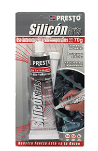 SILICON GRIS USO AUTOMOTRIZ TUBO 70 GRS PRESTO