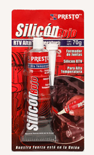 SILICON ROJO ALTA TEMPERATURA TUBO DE 70 GRS PRESTO