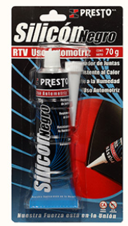 SILICON NEGRO USO AUTOMOTRIZ TUBO 70GRS PRESTO