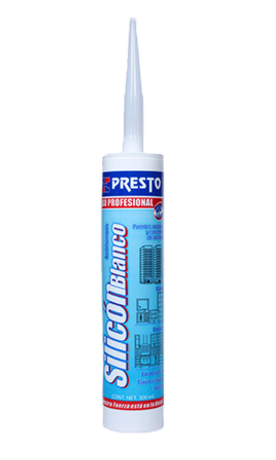 100% SILICÓN PRESTO BLANCO ANTIHONGOS 300 ML