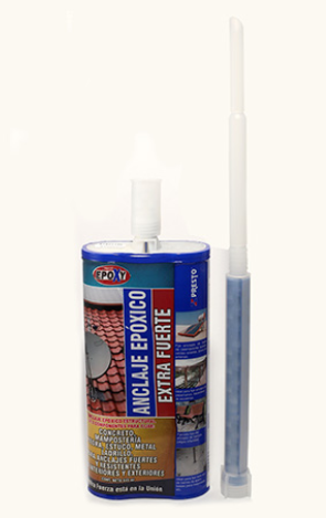 ANCLAJE EPOXICO EXTRA FUERTE DOBLE CARTUCHO 645ML GRIS