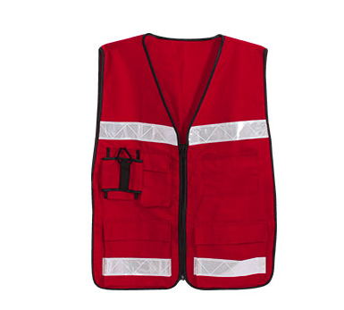 CHALECO RESCATISTA ROJO UNITALLA