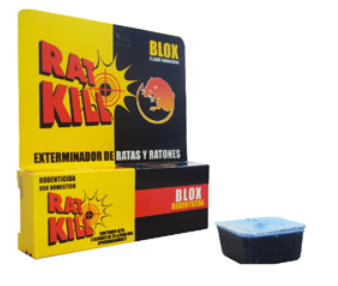 RAT KILL BLOX C/3 PZAS C/20 GR. R-204 BROMADIOLONA 0.005% (CAJA C24 BLISTERS)