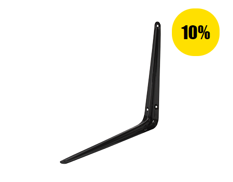 MENSULA DE ACERO NEGRA 6" X 8"