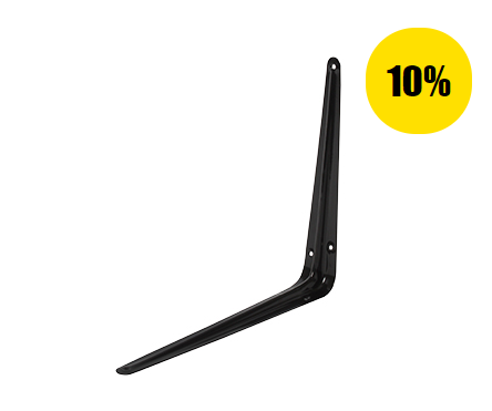 MENSULA DE ACERO NEGRA 8" X 10"