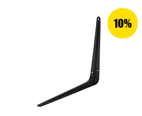 MENSULA DE ACERO NEGRA 10" X 12"