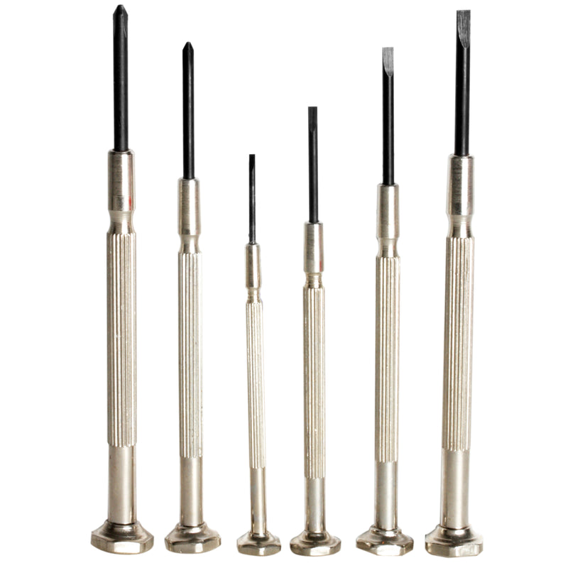 JGO DESARMADORES TIPO JOYERO METAL 6PZ