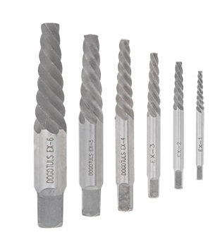 JGO EXTRACTOR DE TORNILLO 6PZ EX1 A EX6 ACEROESPIRAL