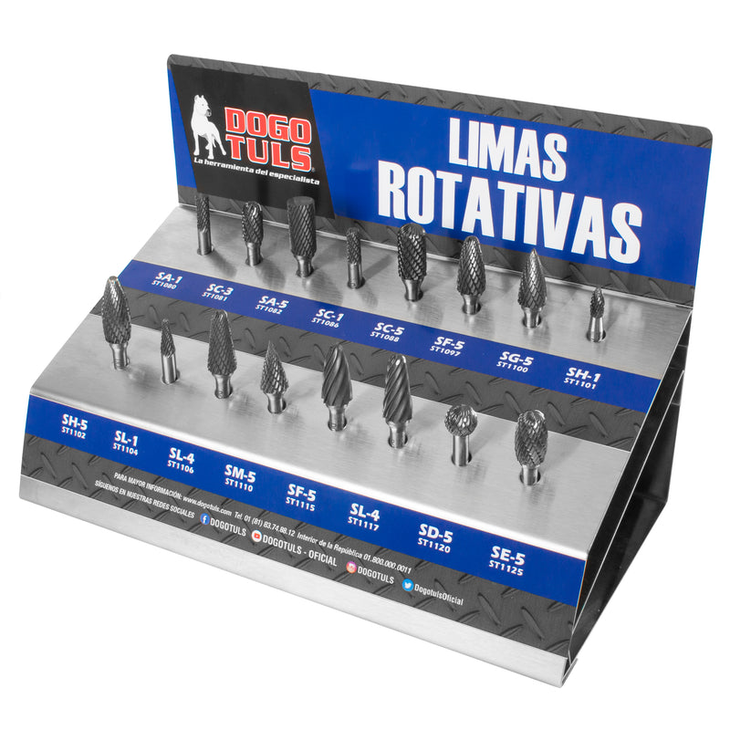EXHIBIDOR DE LIMAS ROTATIVAS 32 PZAS