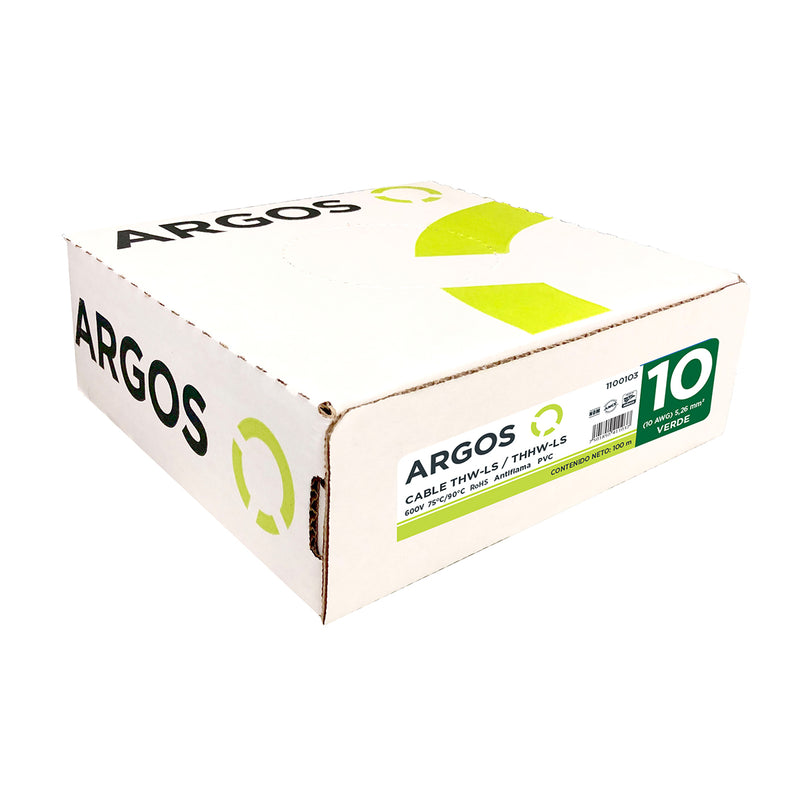 CABLE DE COBRE THHW 10 VERDE (Se vende por metro)