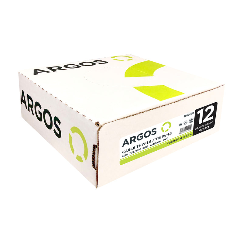 CABLE DE COBRE THHW 12 NEGRO (Se vende por metro)