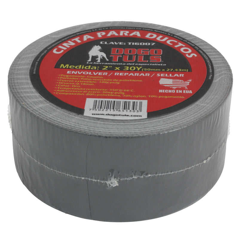 CINTA PARA DUCTOS GRIS DOGOTULS 2" X30 Y