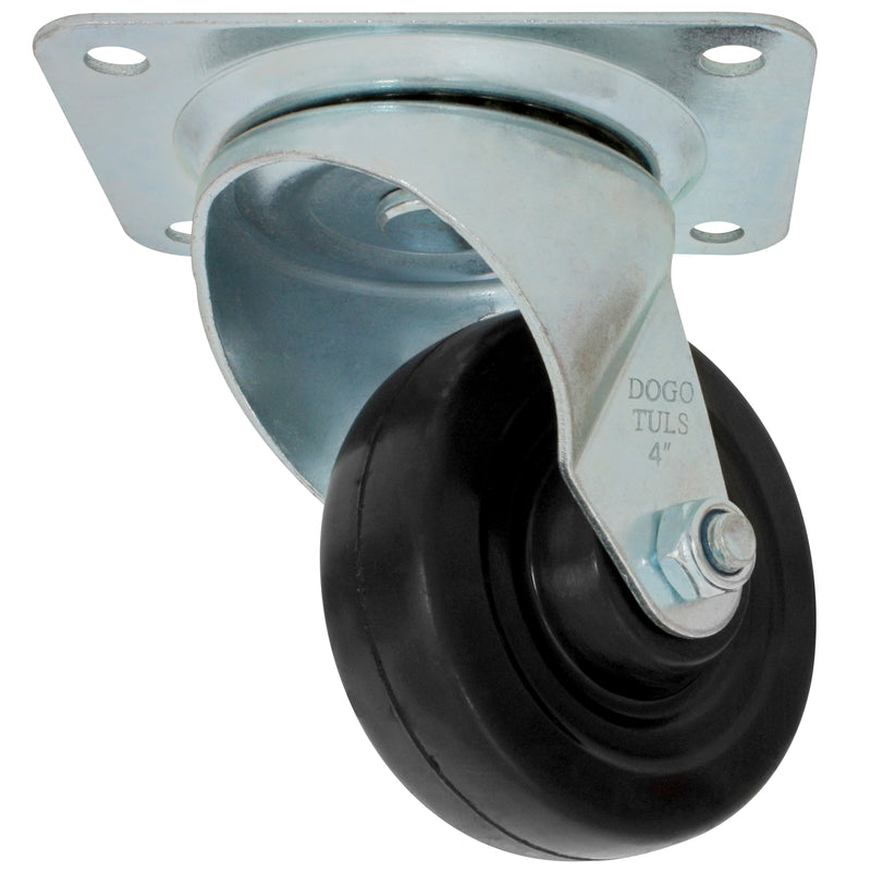 RODAJA HULE NEGRO GIRATORIA 4" BUJE