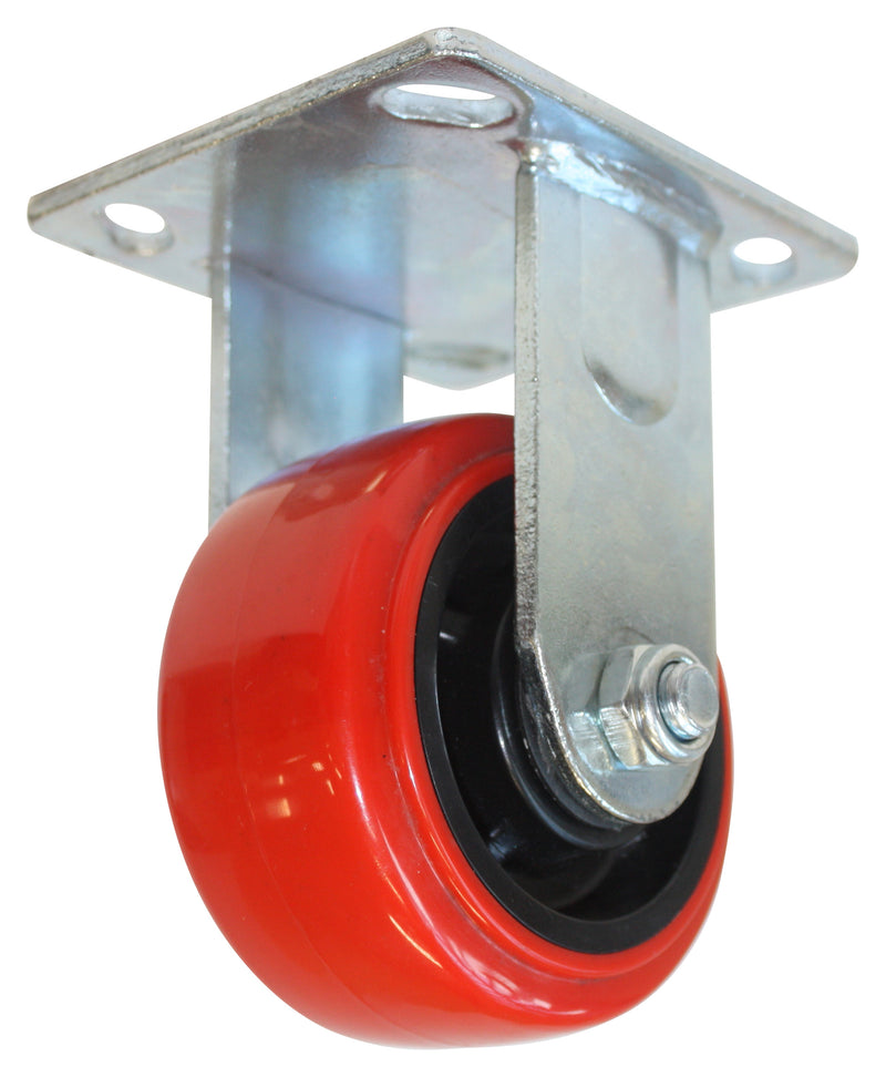 RODAJA PP NEGRO Y PU ROJO FIJA 4"