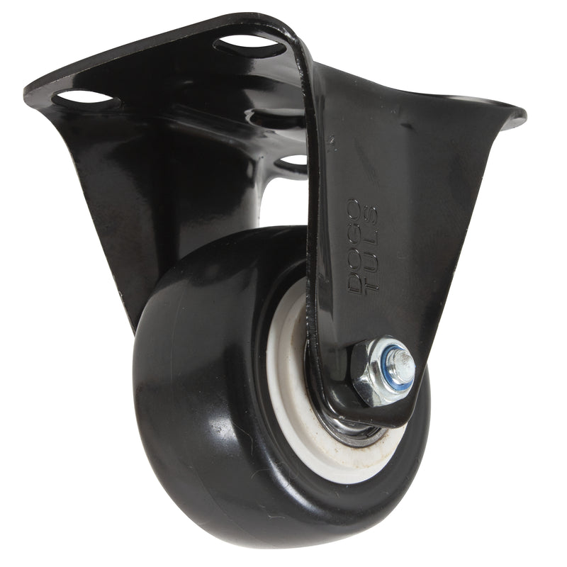 RODAJA PVC NEGRO FIJA 2"