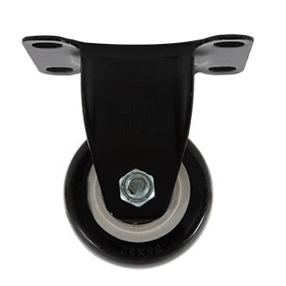 RODAJA PVC NEGRO FIJA 2 1/2"