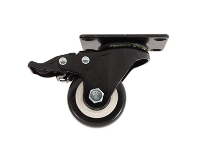 RODAJA PVC NEGRO GIRATORIA FRENO 2 1/2"