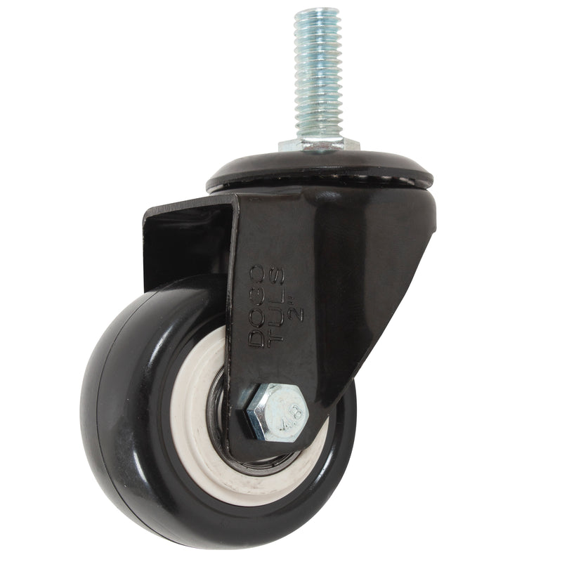RODAJA PVC NEGRO ESPIGA ROSC 3/8 GIRA 2"