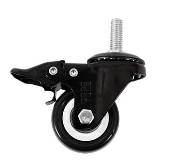 RODAJA PVC NEGRO ESPIGA ROSC 3/8 FRENO 2