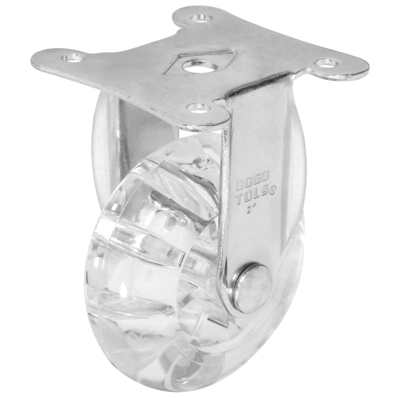 RODAJA PU TRANSPARENTE FIJA 2"