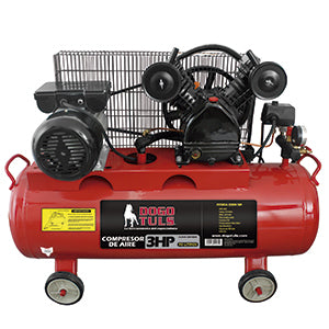 COMPRESOR AIRE 3HP 70L BANDA COBRE