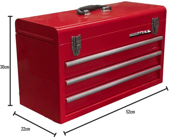CAJA DE ACERO PARA HERRAMIENTAS DE 20.5" CON 3 CAJONES DOGOTULS